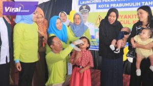 Pj Walikota Prabumulih Launching PIN Polio. Foto : viralsumsel.com/man