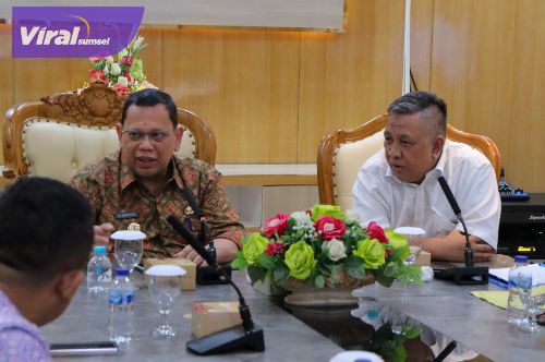 Persiapan Porprov, Anton Nurdin Jelaskan Kondisi KONI ke Pj Wali Kota Palembang. Foto : viralsumsel.com/nto