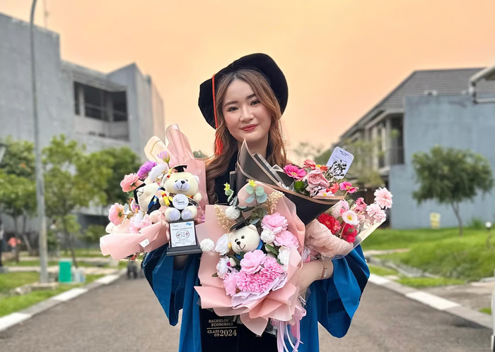Gianni Angelina, Mulai Berkarier Sejak Masih Kuliah di BINUS UNIVERSITY. Foto : viralsumsel.com