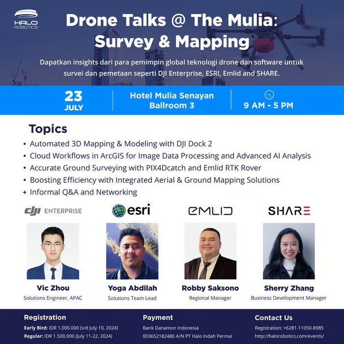 Halo Robotics Hadirkan "Drone Talks @ The Mulia": Solusi Survey & Mapping Modern. Foto : viralsumsel.com