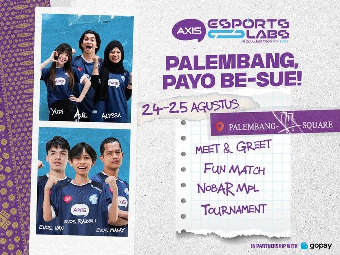 AXIS dan EVOS Menyalakan Semangat Muda Esports Membara di Palembang melalui AXIS Esports Labs. Foto : viralsumsel.com