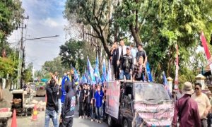 Aksi unras lintas Partai Politik. Foto : Viralsumsel