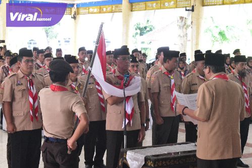 Pengurus Baru Gerakan Pramuka Kabupaten OKI Resmi Dilantik. Foto : viralsumsel.com /zep