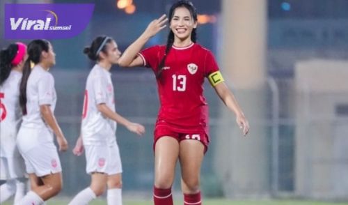Shafira Ika Kapten Tim Nasional (Timnas) sepak bola Putri Indonesia. Foto : viralsumsel.com /win