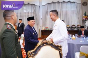 Pj Bupati Muba Sandi Fahlepi Hadiri Pelantikan PJ Bupati OKU. Foto : viralsumsel.com /dev
