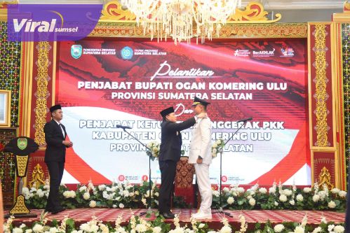 Pj Gubernur Elen Setiadi Resmi Lantik M Iqbal Alisyahbana Menjadi Pj Bupati OKU. Foto : viralsumsel.com /win