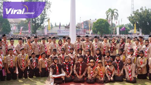 Gerakan Pramuka OKI Diajak Aktif dalam Kegiatan Sosial. Foto : viralsumsel.com /zep