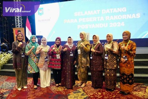 Pj Ketua TP PKK Sumsel Melza Elen Setiadi Hadiri Rakornas Posyandu 2024. Foto : viralsumsel.com /win