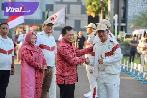382 Atlet Kontingen Sumsel Berlaga Pada PON XXI Aceh-Sumut. Foto : viralsumsel.com /win