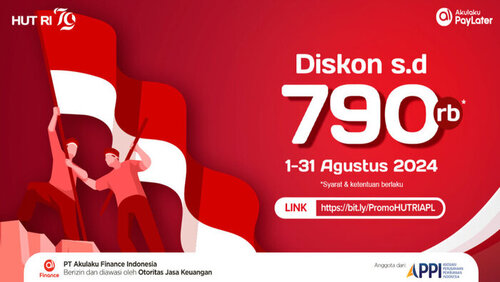 Diskon Rayakan HUT RI ke-79, Akulaku Finance. Foto: viralsumsel.com