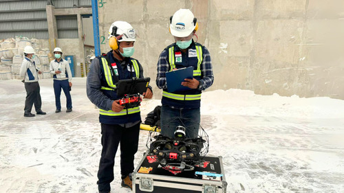 Halo Robotics Berhasil Melakukan Pengukuran Volume Stockpile dengan Drone Flyability Elios 3. Foto: viralsumsel.com