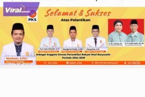 Sah, Tiga Anggota DPRD Muba dari PKS Dilantik, Siap Menangkan Paslon Hj Lucianty dan H Syaparuddin di Pilkada 2024. Foto : viralsumsel.com