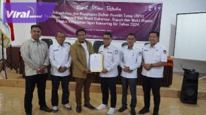 KPU OKI Tetapkan 577.241 DPT Pilkada 2024. Foto : viralsumsel.com /zep