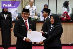 Sekda Edward Candra Lantik 47 Pejabat Fungsional di Lingkungan Pemprov Sumsel. Foto : viralsumsel.com /win