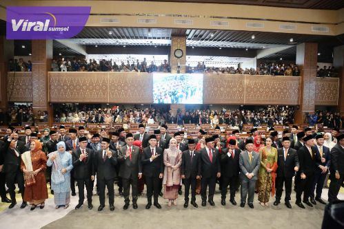 Pj Gubernur Elen Setiadi Harapkan 75 Anggota DPRD Provinsi yang Baru Dilantik Sinergi Membangun Sumsel. Foto : viralsumsel.com /win