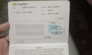 Buku Tabungan Emas Milik Muhammad Noto Prayitno Yang di Buka nya Tahun 2016 silam.