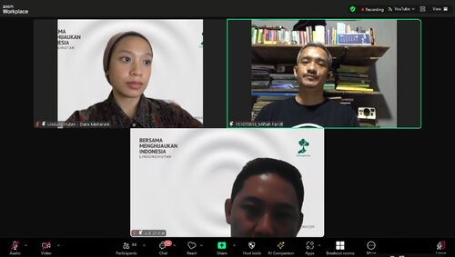 Webinar Jurnalisme Lingkungan, LindungiHutan. Foto: viralsumsel.com