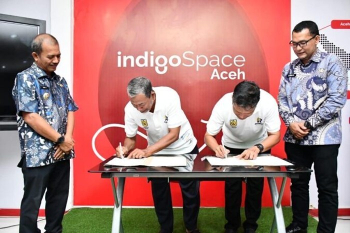 Telkom Indonesia bersama Dinas Pemberdayaan Masyarakat Gampong Luncurkan Program Pelatihan Re-Investasi dan Digitalisasi BUMDes. Foto : viralsumsel.com