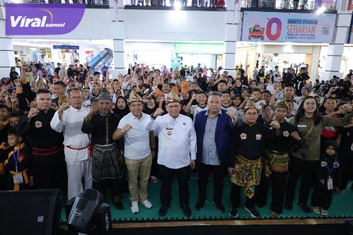 Diikuti Ratusan Pendekar, Pj Wali Kota Buka Festival Pencak Silat Palembang Tahun 2024. Foto : viralsumsel.com /nto