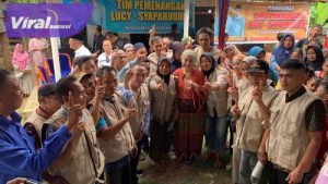 Sungai Keruh Bersatu, Hj Lucianty Resmikan Posko Sekaligus Tim Pemenangan di Desa Perbatasan Muba-Pali. Foto :viralsumsel.com