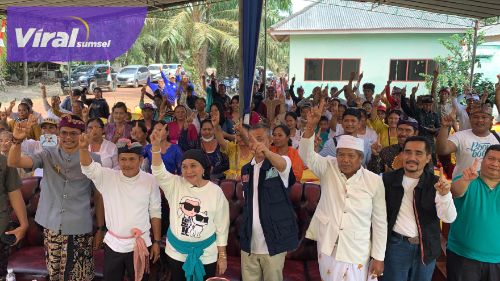 Warga Bali di Lalan Solid Menangkan Lucianty Jadi Bupati Muba. Foto : viralsumsel.com