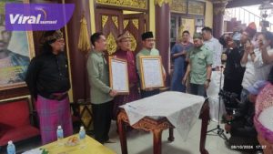 Ratu Dewa dan Prima Salam Tandatangani 9 Point Fakta Integritas Kebudayaan. Foto : viralsumsel.com /ril