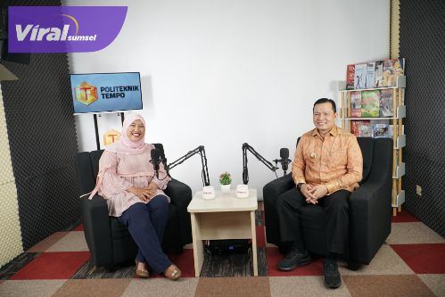 Narasumber Podcast Tempo Media Group, Pj Gubernur Elen Setiadi Paparkan Berbagai Potensi dan Capaian Pembangunan di Provinsi Sumsel. Foto : viralsumsel.com /win