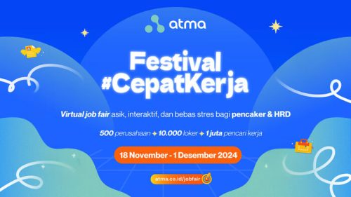 Atma Gelar Virtual Job Fair Bertema Festival #CepatKerja, Hadirkan 500+ Perusahaan (Foto: viralsumsel.com)
