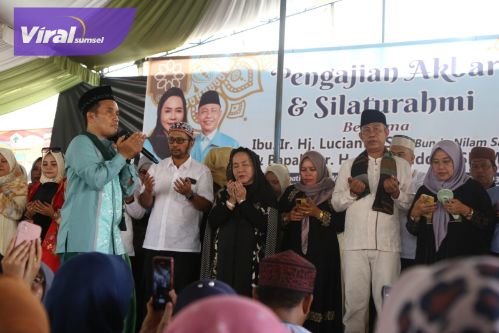 Ustadz Maulana : Warga Muba Istiqomah Pilih Lucianty-Syaparuddin. Foto : viralsumsel.com/ril