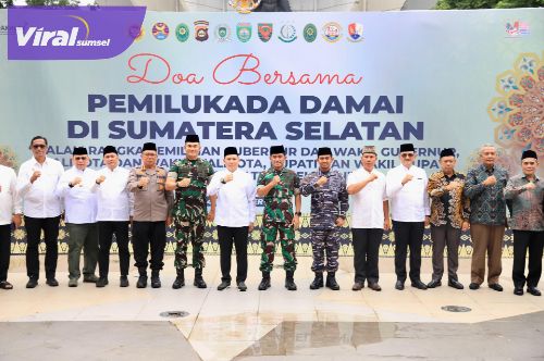 Ciptakan Pilkada 2024 yang Damai, Pj Gubernur Sumsel Elen Setiadi Ikuti Doa Bersama di Monpera . Foto : viralsumsel.com/ril