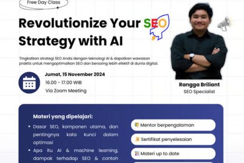 Kenalkan AI dalam Strategi Digital Marketing, MAXY Academy Gelar Webinar SEO dengan AI Gratis. Foro: viralsumsel.com
