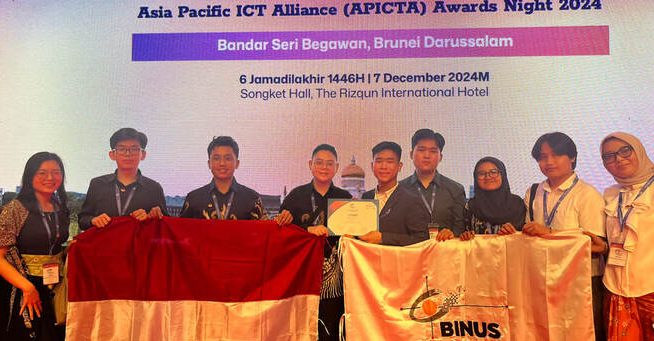 Mahasiswa School of Computer Science BINUS UNIVERSITY Raih Merit Award dalam Ajang APICTA 2024. Foto: viralsumsel.com