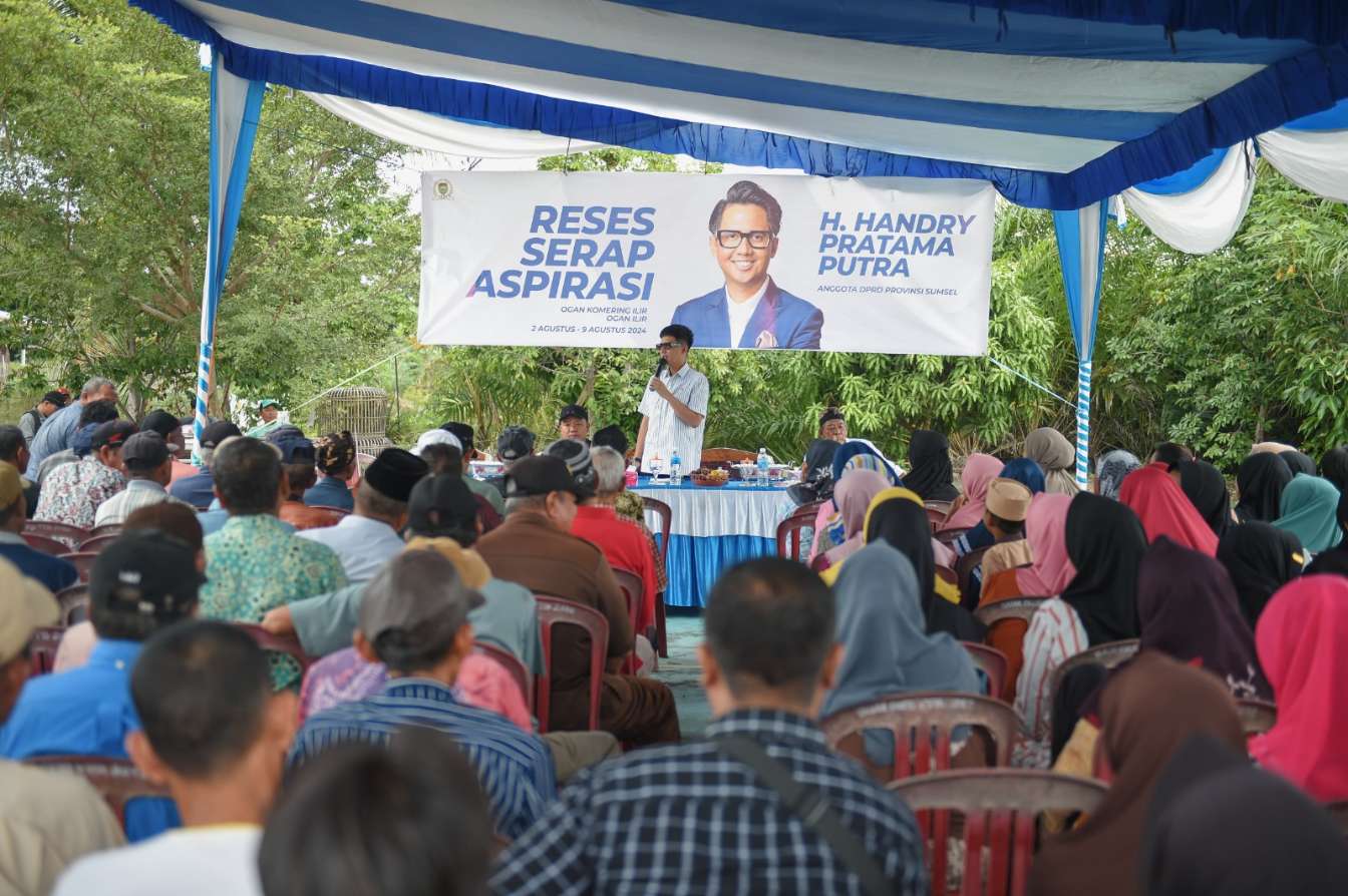 Reses Tahap 1, Anggota DPRD Sumsel dari Dapil III, H Handry Pratama Putra Serap Aspirasi Masyarakat OKI-OI. Foto : viralsumsel.com /ril