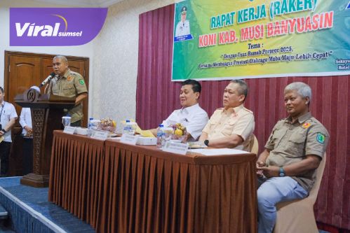 KONI Muba Gelar Raker, Siap Menjadi Tuan Rumah Porprov Tahun 2025. Foto : viralsumsel.com /dev
