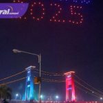 Ratusan Drone Menari di Atas Sungai Musi, Perayaan Malam Tahun Baru yang Spektakuler di Palembang. Foto : viralsumsel.com/nto