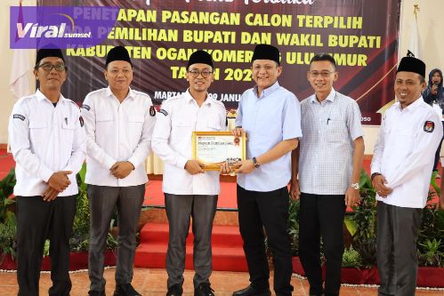 KPU Tetapkan Enos Yudha Pimpin OKU Timur Periode 2025-2030. Foto: viralsumsel.com/lai