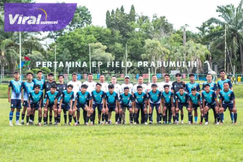 Skuat Persipra Prabumulih saat uji coba jelang Liga 4. Foto : viralsumsel.com /asa