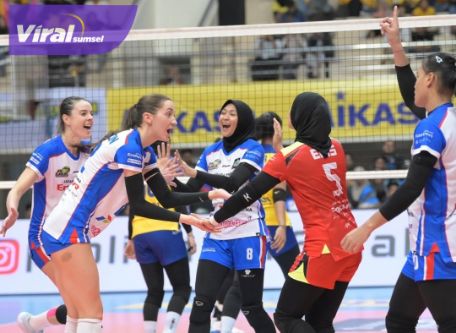 Proliga 2025 : Tim Putri Jakarta Pertamina Masuk 4 Besar usai Kalahkan Bandung BJB Tandamata. Foto : ig
