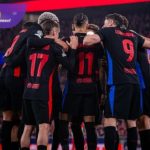 Para pemain Barcelona sebelum tampil menghadapi Benfica pada laga Liga Champions. Foto : igbarca