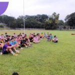 M Patra pelatih Fisip United Unsri saat pimpin latihan jelang Liga 4 di Lapangan Sepak Bola Unsri. Foto : viralsumsel.com /asa