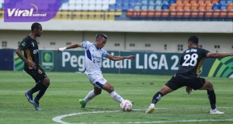 PSKC Cimahi takluk oleh Bhayangkara Presisi FC dengan skor 0-1, Senin, 27 Januari 2025 di Stadion Si Jalak Harupat, Kabupaten Bandung. Foto : lib