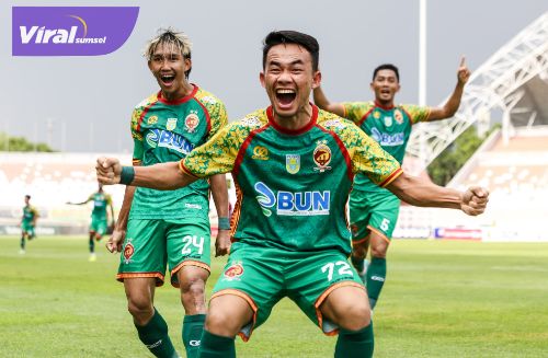 Para pemain Sriwijaya FC selebrasi usai cetak gol ke gawang Nusantara United pada laga kedua playoff degradasi Liga 2. Foto : mosfc Para pemain Sriwijaya FC selebrasi usai cetak gol ke gawang Nusantara United pada laga kedua playoff degradasi Liga 2. Foto : mosfc