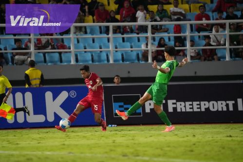 Tim Nasional (Timnas) Indonesia U-20 harus mengakui keunggulan Suriah dengan skor 0-2 pada laga keuda Mandiri U-20 Challenge Series 2025. Foto : pssi