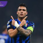 Penyerang Inter Milan asal Argentina, Lautaro Martinez selebrasi usa cetak gol ke gawang AS Monaco. Foto : iginter