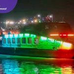 Kapal Musi Cruise Saat Mengangkut Penumpang yang merayakan Tahun Baru 2025. Foto : Viralsumsel/Nto