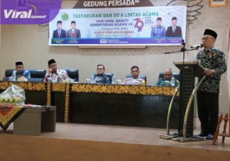 Kantor Urusan Agama (KUA) Ilir Timur Satu Palembang menggelar Tasyakuran dan Do’a Lintas Agama pada Kamis (16/01/2025). Foto : viralsumsel.com /nto