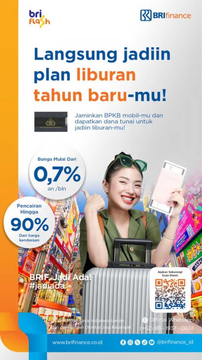 Penuhi Kebutuhan Awal Tahun, Cek Promo Menarik BRI Flash dari BRI Finance. Foto: viralsumsel.com