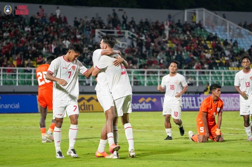 Timnas Indonesia U-20 Akhiri Mandiri Challenge Series 2025 dengan Kemenangan Telak. Foto : pssi