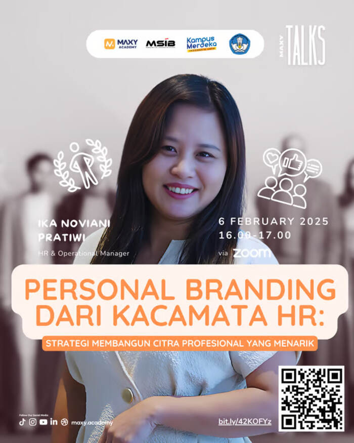 Bantu 'Jobseeker' Ciptakan Personal Branding, MAXY Academy Undang HR Profesional dalam Webinar Gratis. Foto: viralsumsel.com