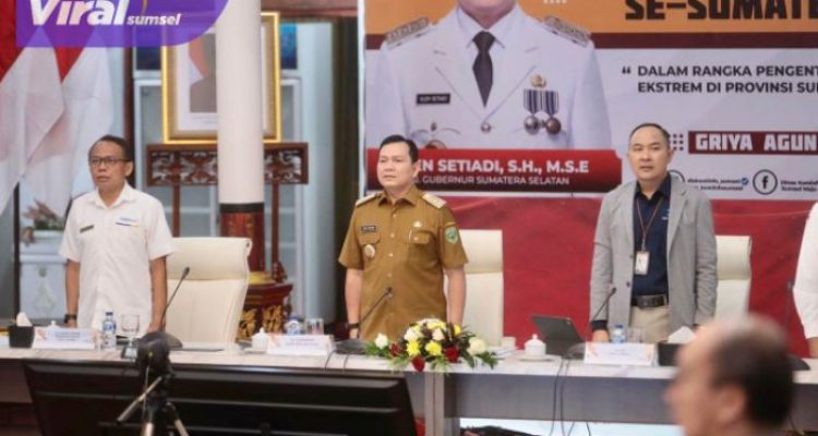 Pj Gubernur Elen Setiadi Harapkan Kabupaten/Kota Se-Sumsel Sinergi Sukseskan Program Pengentasan Kemiskinan. Foto : viralsumsel.com /win